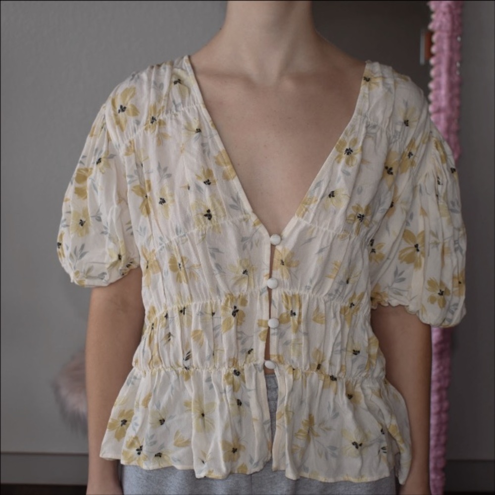 Zara Blouse Top Floral